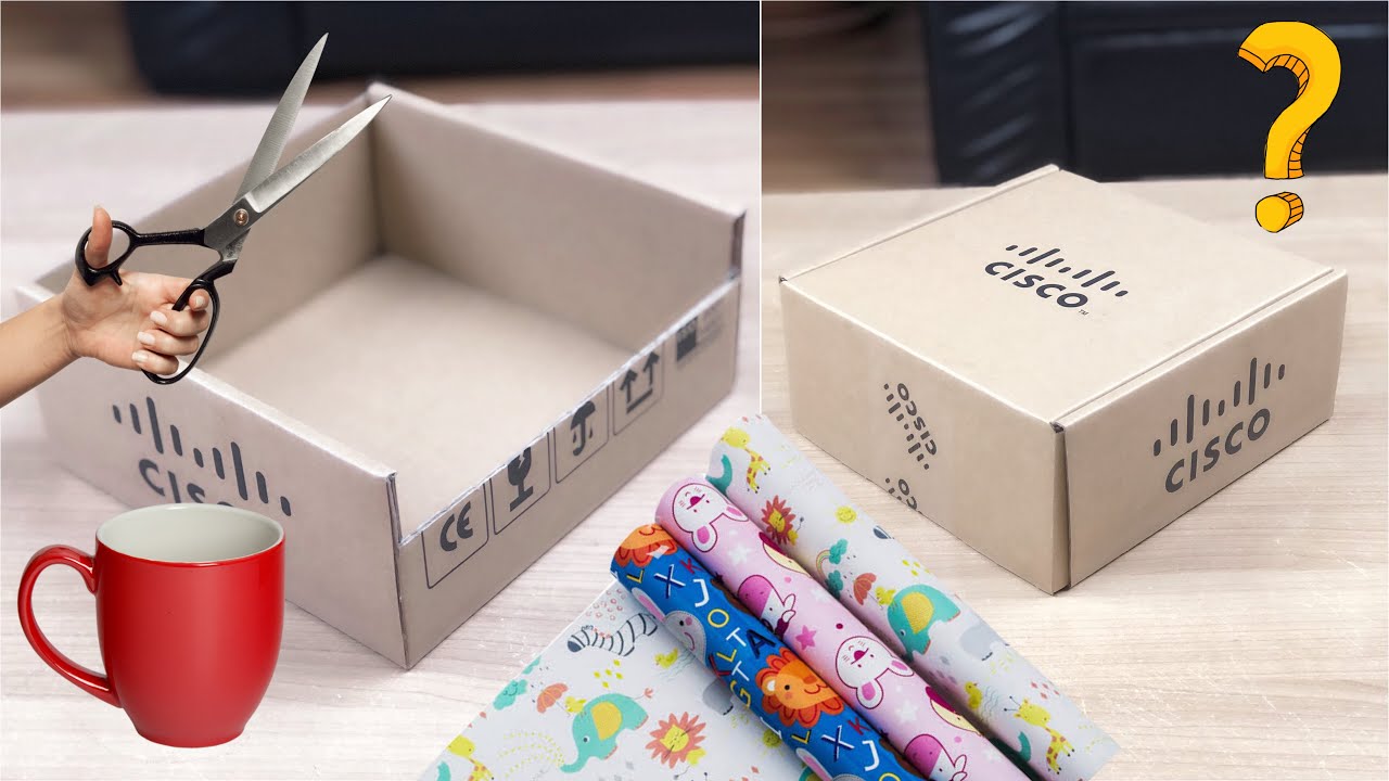 DIY Caja Organizadora  transformación de caja de cartón 